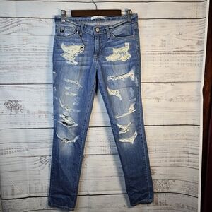 KanCan Women's Light Blue Distressed Skinny Jeans Size 25